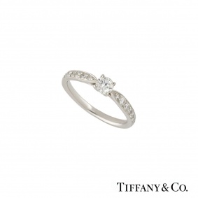 Tiffany Harmony Diamond Ring 0.19ct F/VS2 XXX